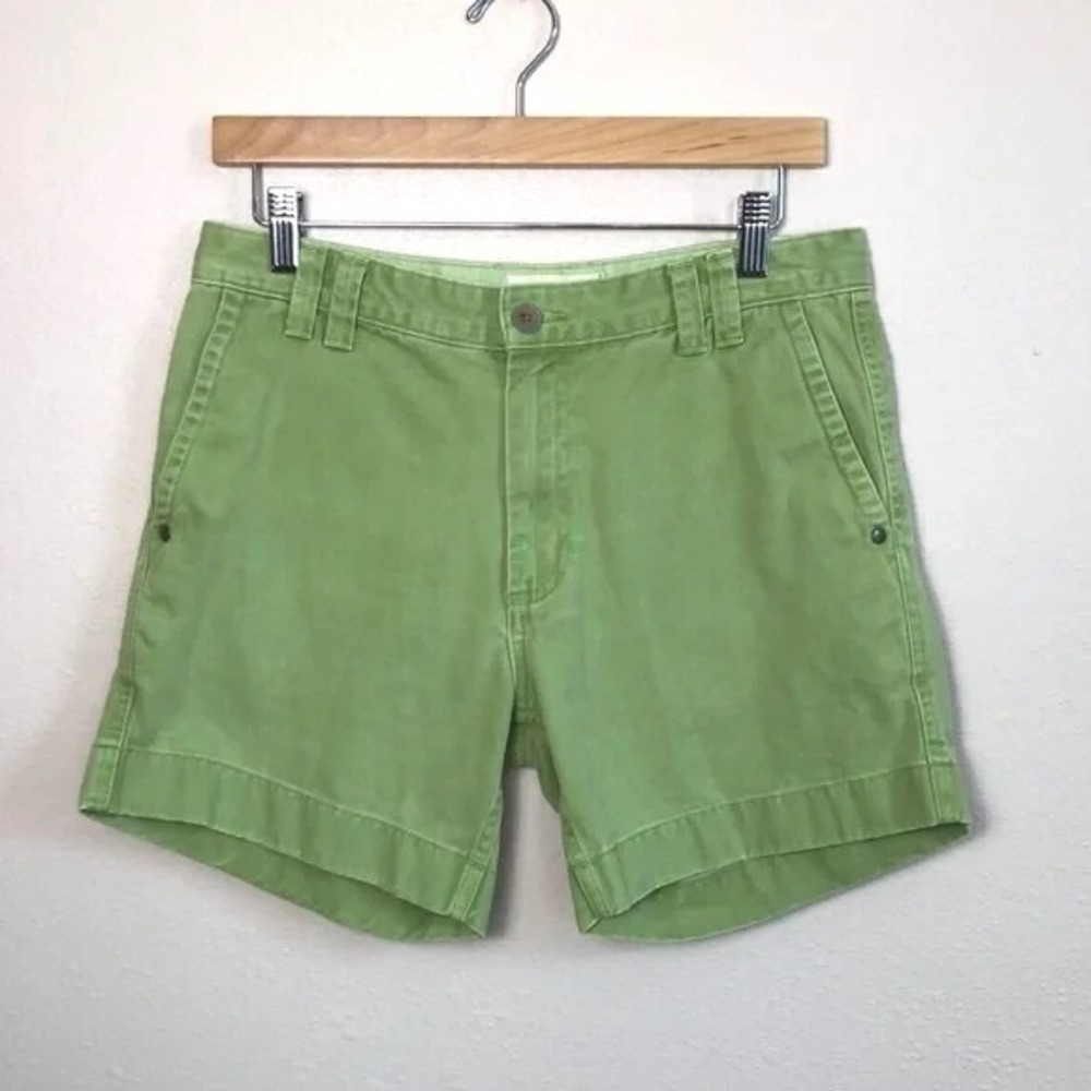 TERRITORY AHEAD Women's 32 Waist Lime Green Cotton Denim Walking‎ Shorts Spring